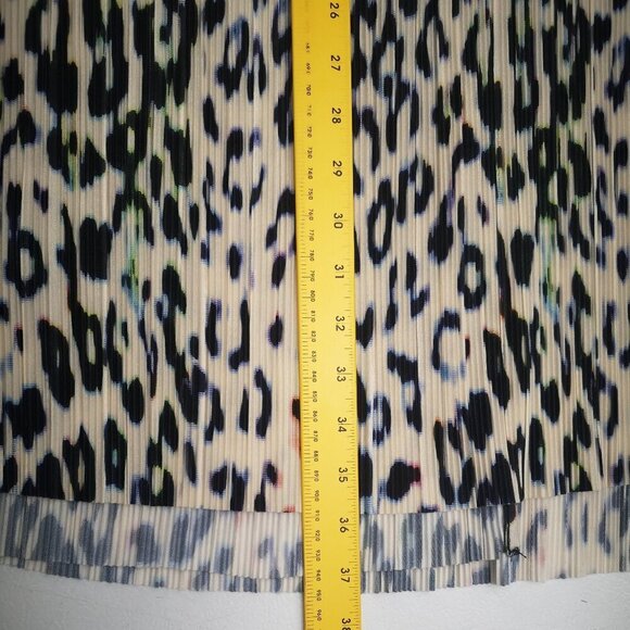 NWT H&M Ladies Size XL Multi Colored Pattern Tiny Pleats Maxi Length Dress - Picture 9 of 10